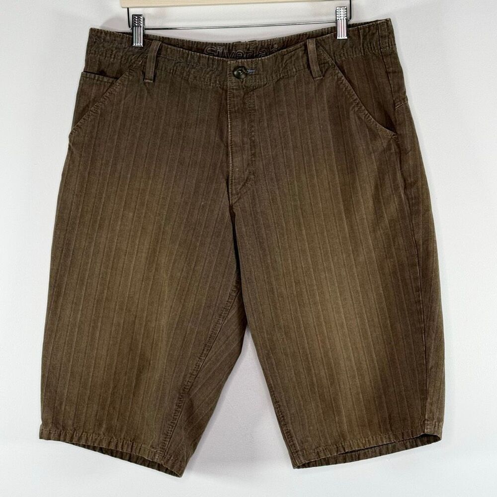 Levi’s SilverTab Brown Vertical Striped Y2K 2000s Khaki Cargo Vintage Jeans - Me